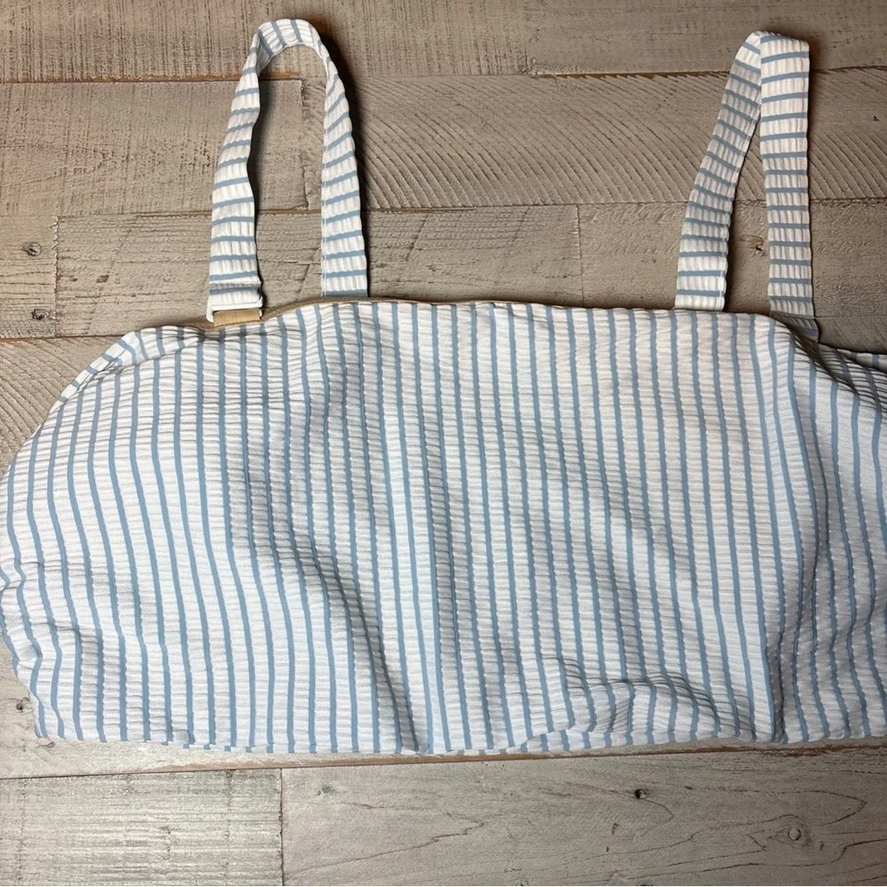 Old Navy Women's Size 4X Striped Bikini Top Adjustable Straps Blue/White NWT - Picture 3 of 16